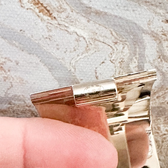 RUNWAY! Ltd Edition! Chanel Gold Metal Micro Pearl Bag Cuff - Picture 11 of 15